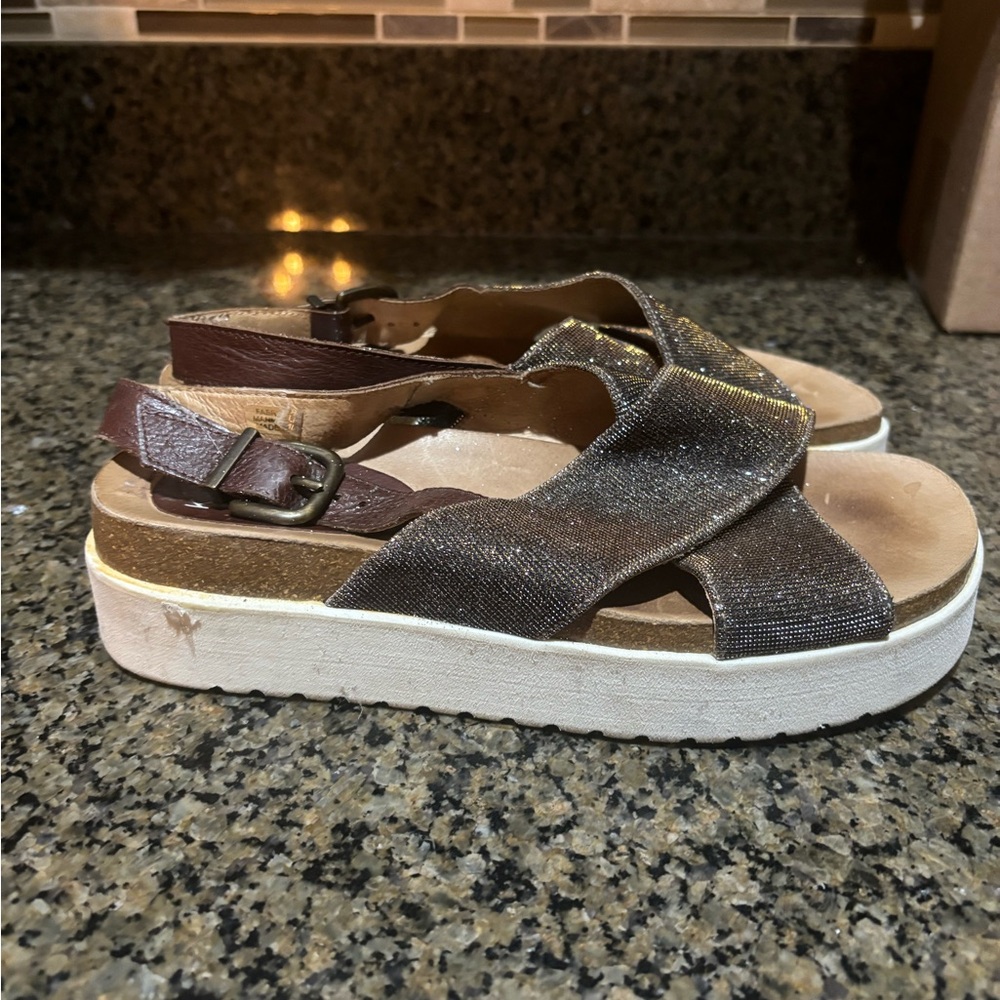 KMB by Anthropologie Diamantha platform sandals